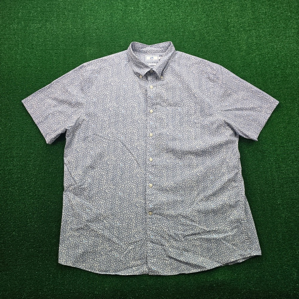 Southern Tide Shirt Mens XL Geometric Print AOP Button Up Classic Fit Preppy